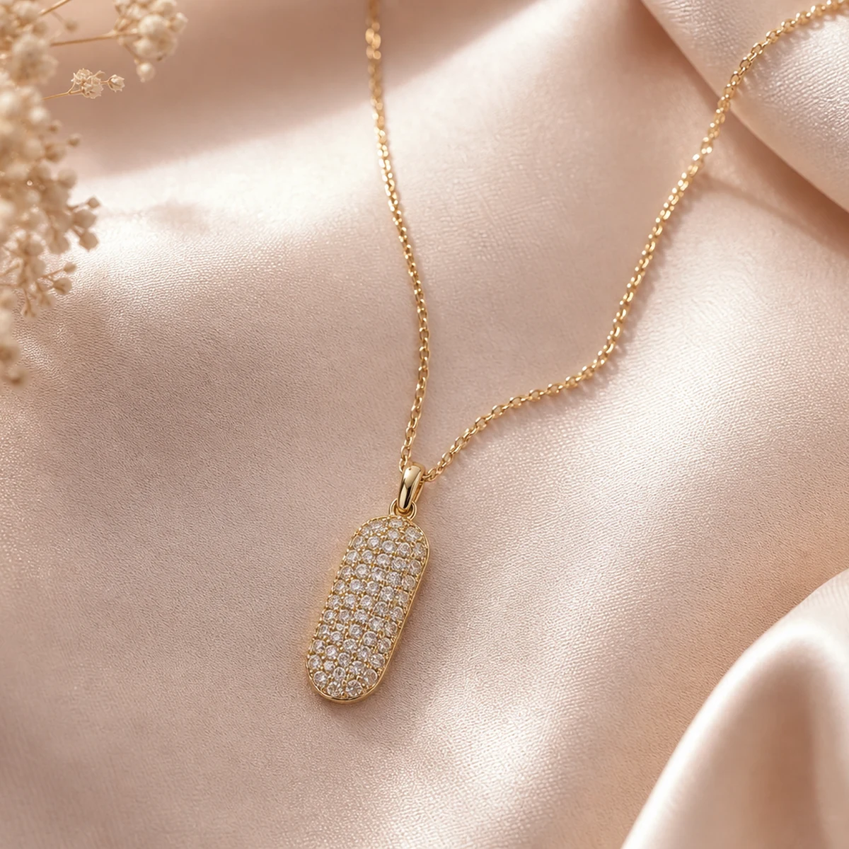 Chill Pill Pavé Necklace
